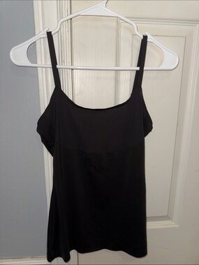 SPANX Black Satin-Look Cami with Red Brand Tag